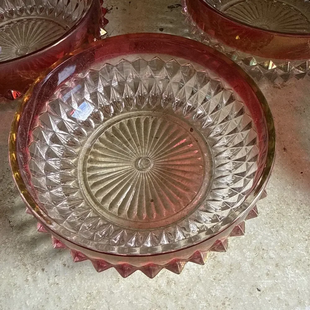 VINTAGE Kings Crown Ruby Flash Band Diamond Point 5